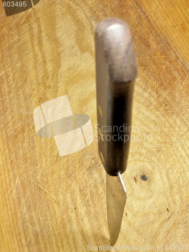 Image of Knife in plank
