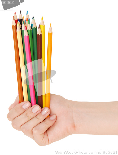 Image of pencils in a hand