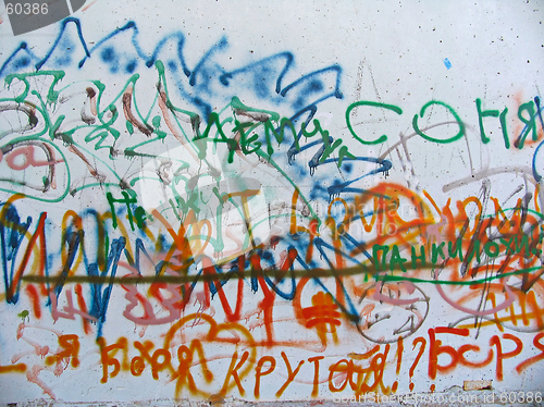 Image of Graffiti sprayed on a wall