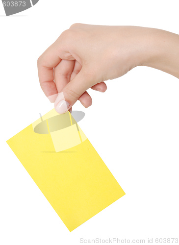 Image of card in a paper