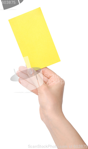 Image of card in a hand