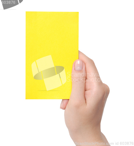 Image of card in paper
