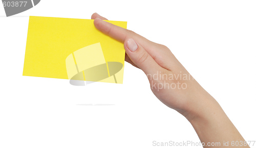 Image of card in paper