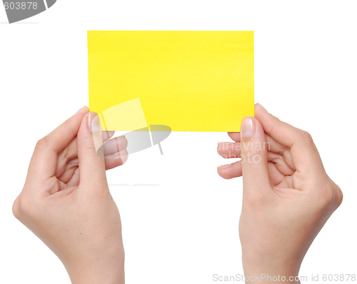 Image of card in a hands