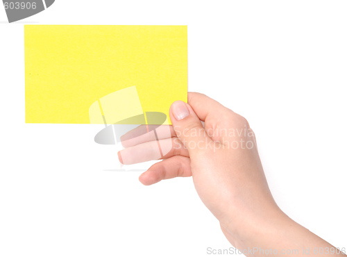 Image of card in paper