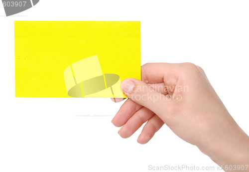 Image of card in paper