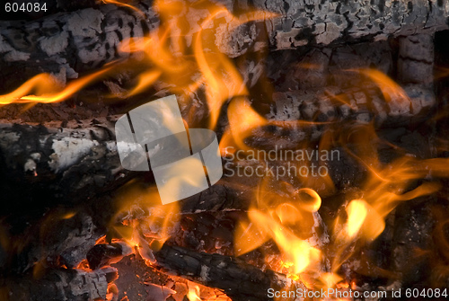 Image of burning firewood