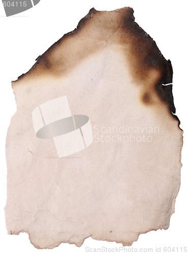 Image of burnt paper