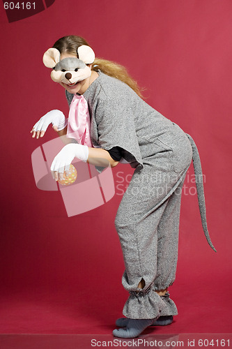 Image of girl in mouse costume