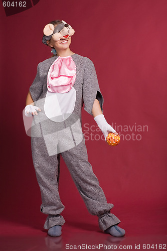 Image of girl in mouse costume