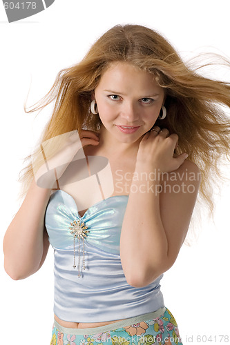Image of smiling woman in summer clothes