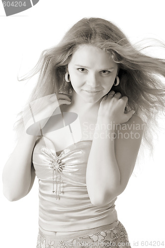 Image of smiling woman in summer clothes