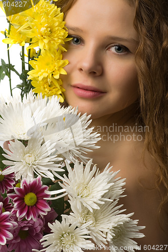 Image of woman with flowers