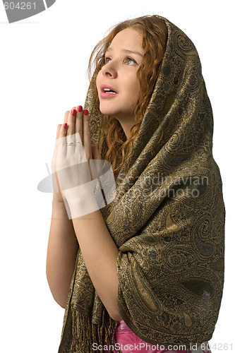 Image of praying woman