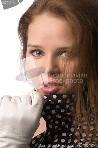 Image of woman in white gloves