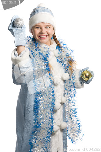 Image of laughing snow girl