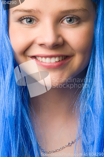Image of Beautiful girl close-up portrait