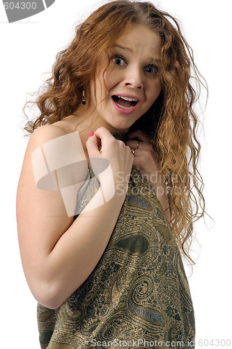 Image of frightened model