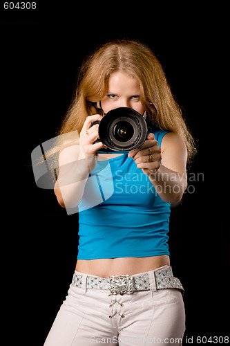 Image of woman with camera