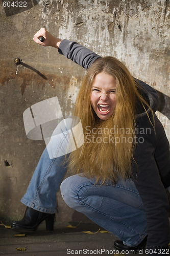 Image of aggressive girl