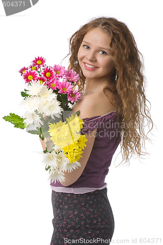 Image of woman with flowers