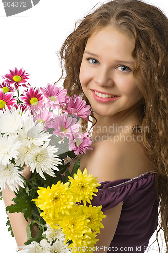 Image of woman with flowers