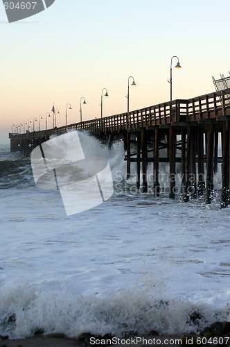 Image of Ocean Wave Storm Pier
