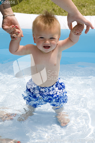 Image of Baby Boy in Pool
