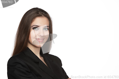 Image of Smiling young business woman
