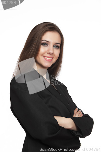 Image of Smiling young business woman