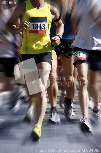 Image of Marathon runners - blurred motion