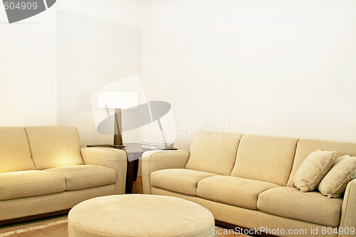 Image of Beige textile sofas