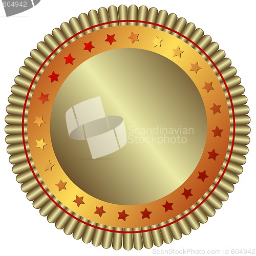 Image of Silvery plate with red stars