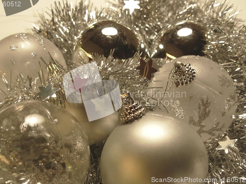 Image of christmasballs in silver