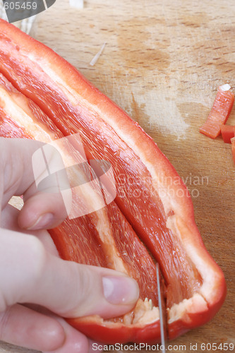 Image of Chopping vegetables