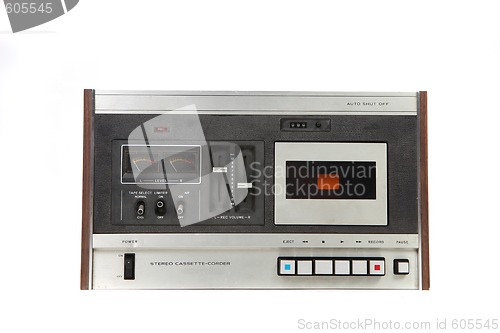 Image of Cassette Vintage Tape Recording Device Isolated