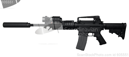 Image of AR-15 Assault rifle side view