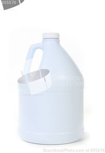 Image of Blank White Bottle of Bleach Isolated