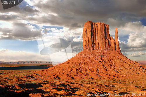 Image of Monument Valley Buttes With Clouds