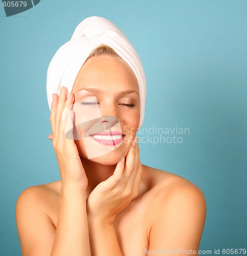 Image of Beautiful Woman Having a Spa Treatment