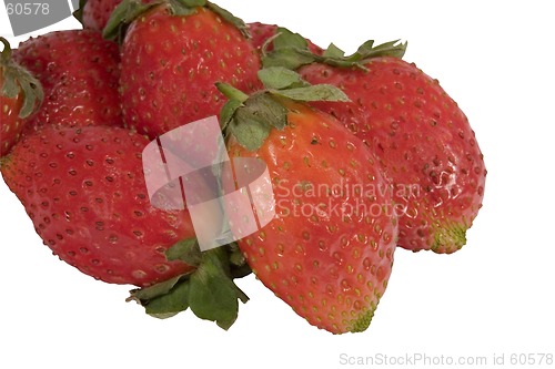 Image of Strawberry isolated on white background with clipping path
