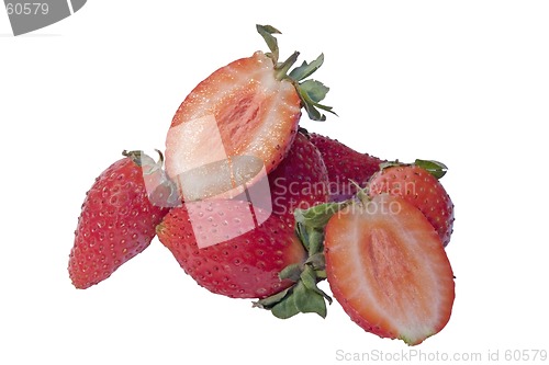 Image of Strawberry isolated on white background with clipping path