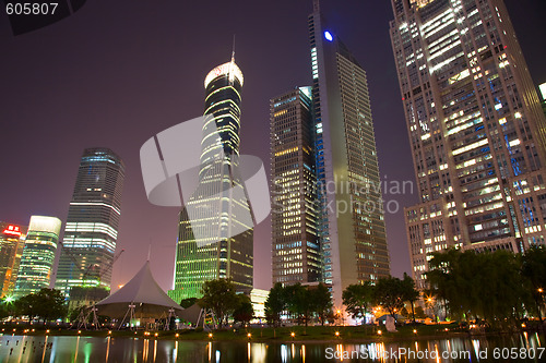 Image of night view of shanghai