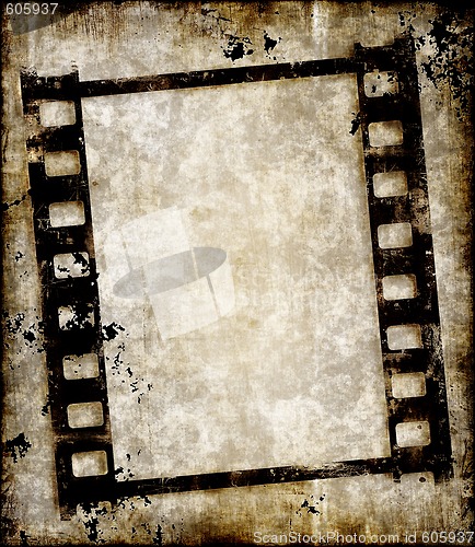 Image of grungy film strip or photo negative