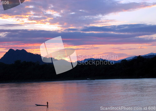 Image of Laos sunset