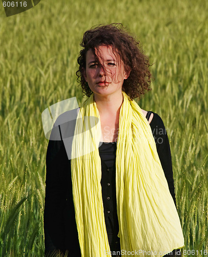 Image of Woman in barley field