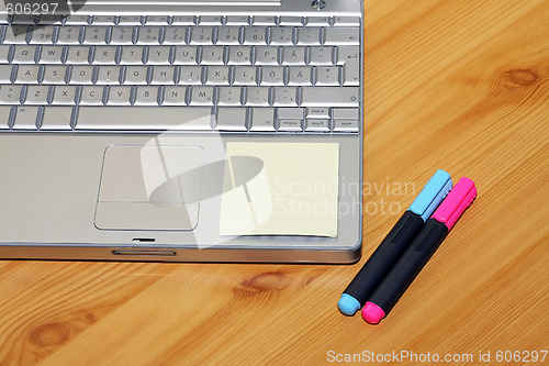 Image of Notebook and pens