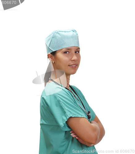 Image of Confident female doctor