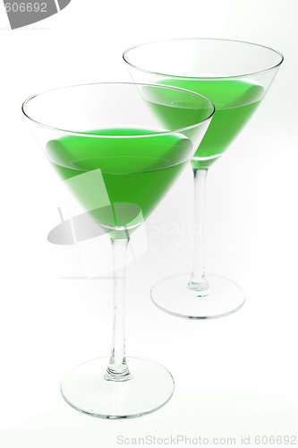 Image of Two green drinks