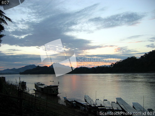 Image of The night falls in Luang Prabang. Laos